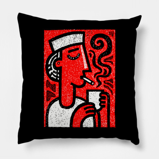 Stressed Nurse | Dark Humor Medical Graphic Pillow by TuncGK