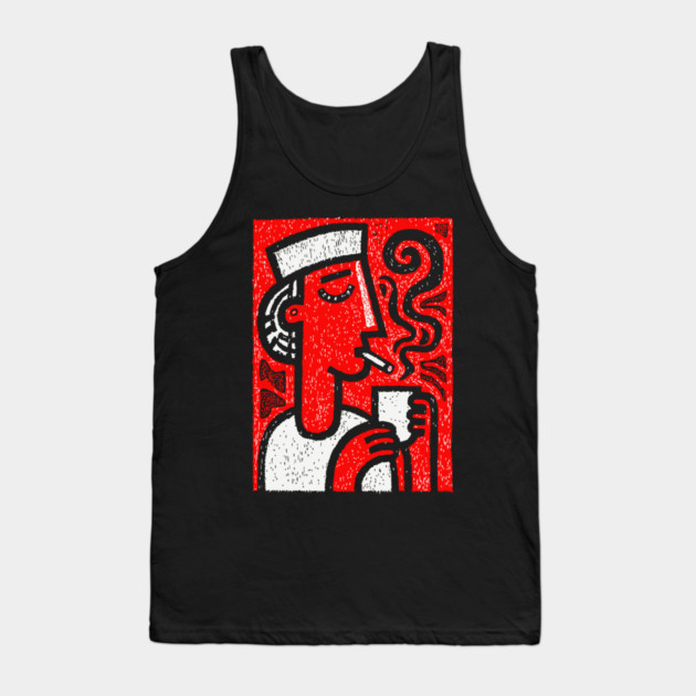 Stressed Nurse | Dark Humor Medical Graphic Tank Top by TuncGK