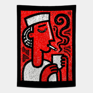 Stressed Nurse | Dark Humor Medical Graphic Tapestry