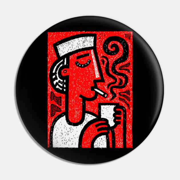 Stressed Nurse | Dark Humor Medical Graphic Pin by TuncGK