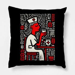 Nurse on a Break | Healthcare Professional Graphic Pillow