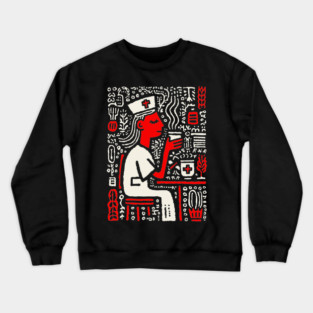 Nurse on a Break | Healthcare Professional Graphic Crewneck Sweatshirt