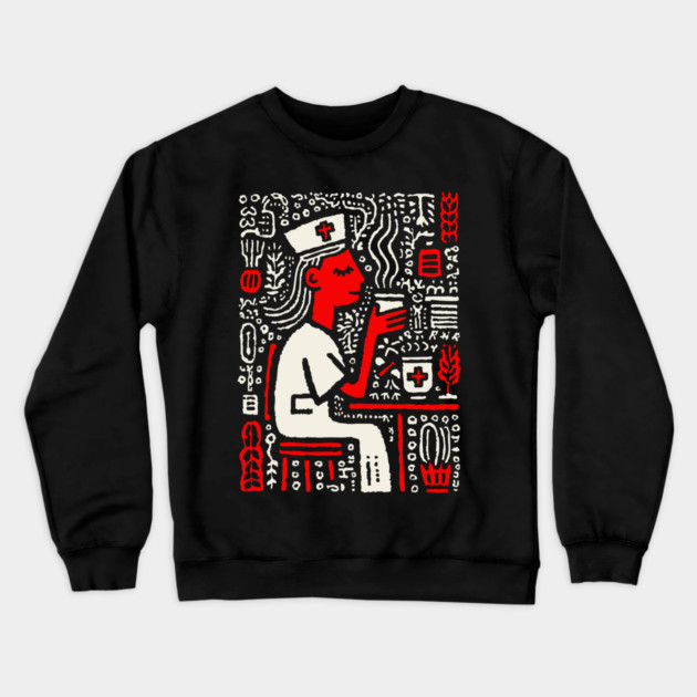 Nurse on a Break | Healthcare Professional Graphic Crewneck Sweatshirt by TuncGK