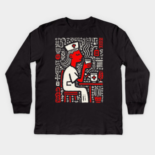 Nurse on a Break | Healthcare Professional Graphic Kids Long Sleeve T-Shirt