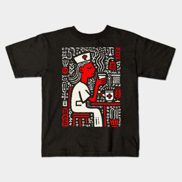 Nurse on a Break | Healthcare Professional Graphic Kids T-Shirt by TuncGK