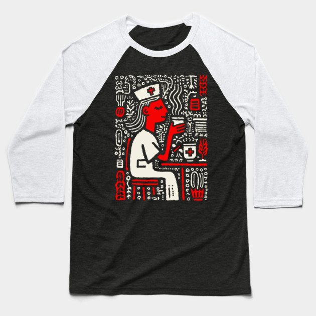 Nurse on a Break | Healthcare Professional Graphic Baseball T-Shirt by TuncGK