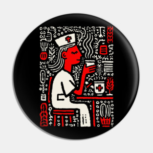 Nurse on a Break | Healthcare Professional Graphic Pin