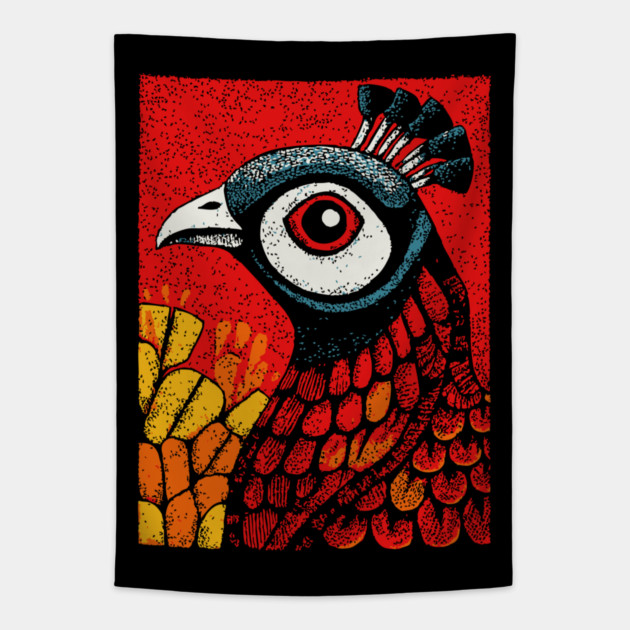 Psychedelic Peacock | Argus Panoptes Inspired Tapestry by TuncGK