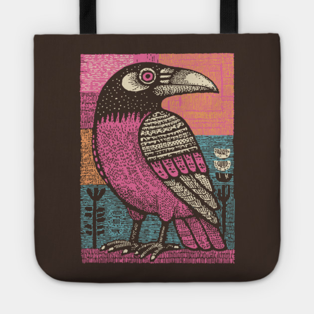 Raven Totem | Norse God Odin's Messenger Tote by TuncGK