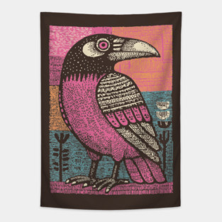 Raven Totem | Norse God Odin's Messenger Tapestry
