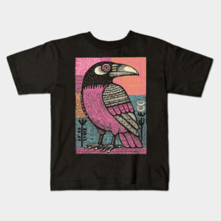 Raven Totem | Norse God Odin's Messenger Kids T-Shirt