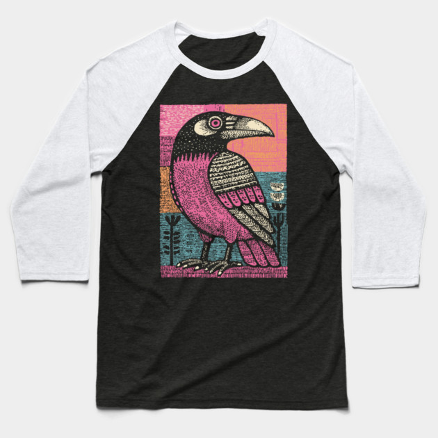 Raven Totem | Norse God Odin's Messenger Baseball T-Shirt by TuncGK