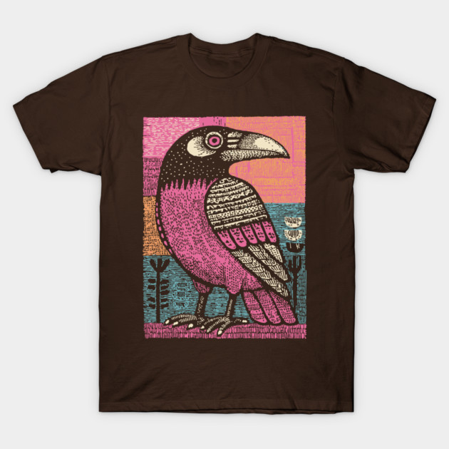 Raven Totem | Norse God Odin's Messenger T-Shirt by TuncGK