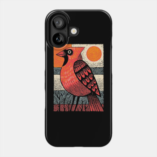 Regal Cardinal Bird | Winter Solstice Messenger Phone Case