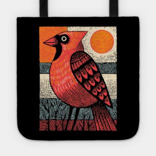 Regal Cardinal Bird | Winter Solstice Messenger Tote