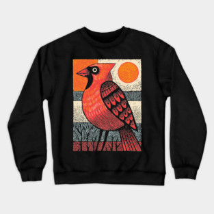 Regal Cardinal Bird | Winter Solstice Messenger Crewneck Sweatshirt