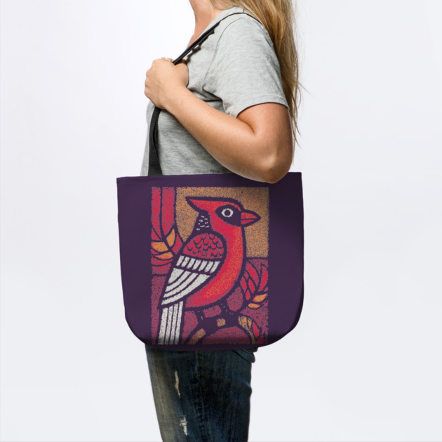 Folk Art Cardinal | Simple Woodland Bird by TuncGK
