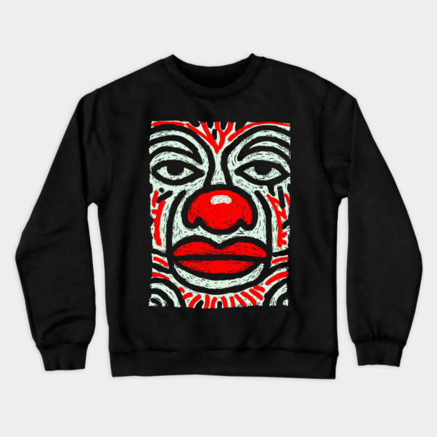 Melancholy Pierrot | The Sad Clown Archetype Crewneck Sweatshirt by TuncGK