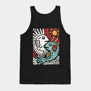 Pisces Sun God | Astrological Sun and Fish Tank Top