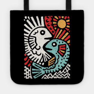Pisces Sun God | Astrological Sun and Fish Tote