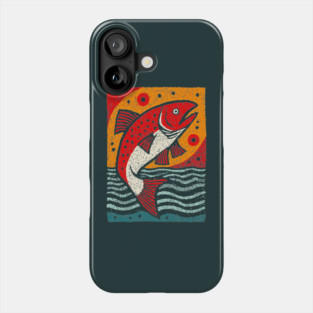 Leaping Salmon | Celtic Salmon of Knowledge Phone Case