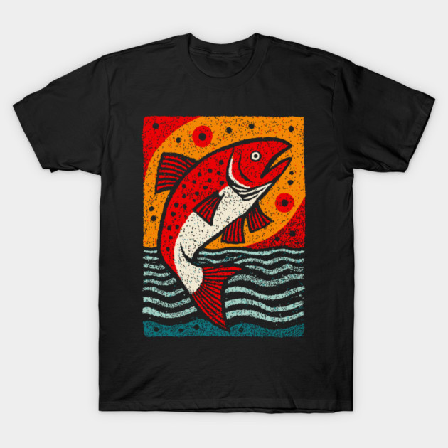 Leaping Salmon | Celtic Salmon of Knowledge T-Shirt by TuncGK