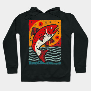 Leaping Salmon | Celtic Salmon of Knowledge Hoodie