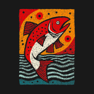 Leaping Salmon | Celtic Salmon of Knowledge T-Shirt