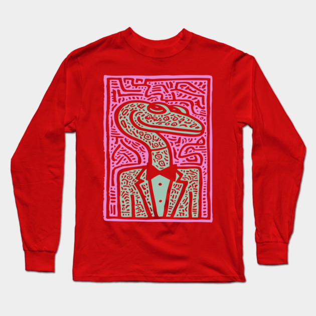 Dapper Serpent | The Gentleman Snake Long Sleeve T-Shirt by TuncGK