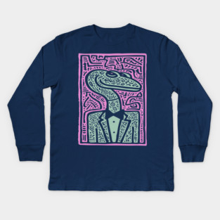 Dapper Serpent | The Gentleman Snake Kids Long Sleeve T-Shirt