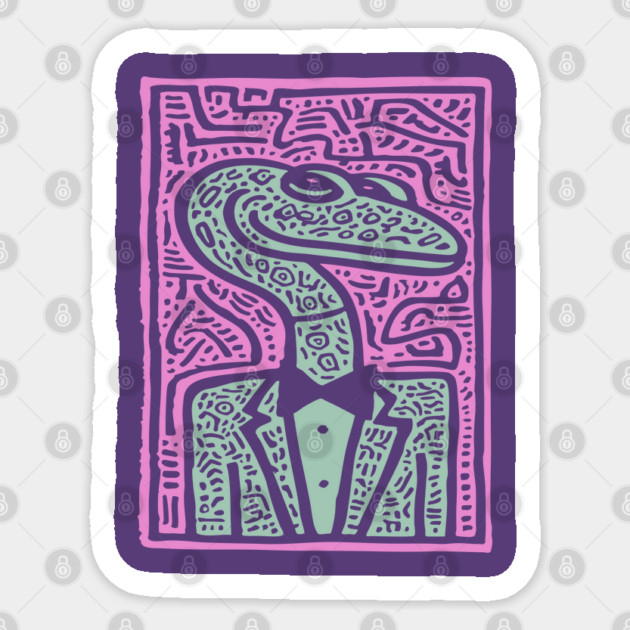 Dapper Serpent | The Gentleman Snake Sticker by TuncGK