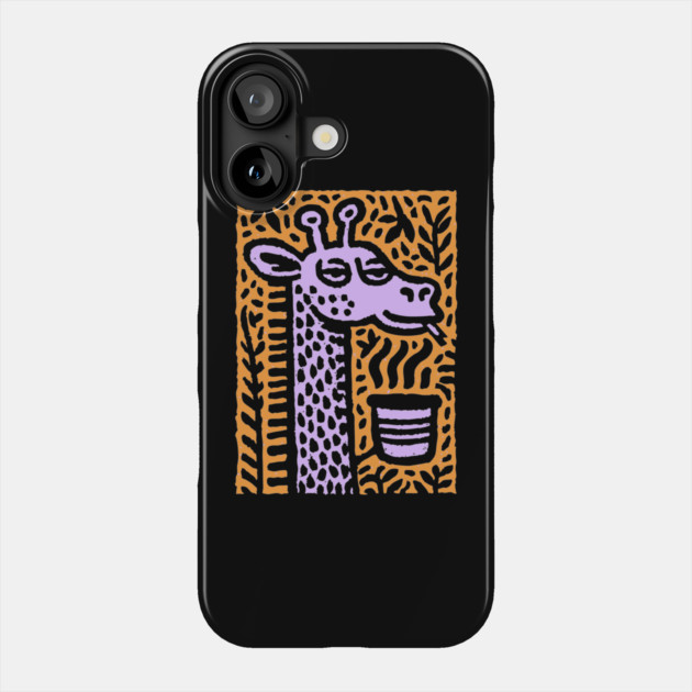 Lounging Giraffe | Beatnik Cafe Vibe Phone Case by TuncGK
