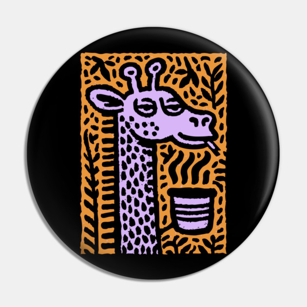 Lounging Giraffe | Beatnik Cafe Vibe Pin by TuncGK