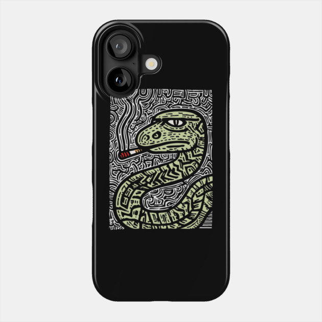 Chill Serpent | Wise Old Sage Snake Phone Case by TuncGK