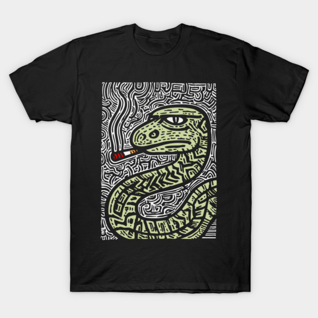 Chill Serpent | Wise Old Sage Snake T-Shirt by TuncGK