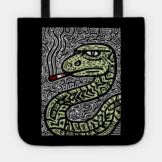 Chill Serpent | Wise Old Sage Snake Tote by TuncGK