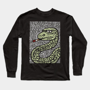 Chill Serpent | Wise Old Sage Snake Long Sleeve T-Shirt