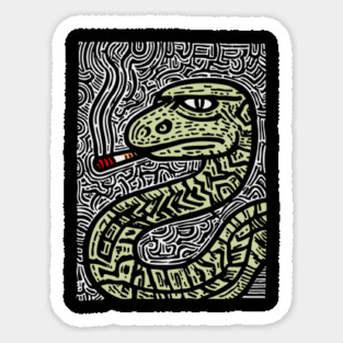 Chill Serpent | Wise Old Sage Snake Sticker