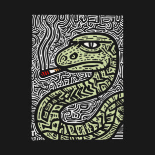 Chill Serpent | Wise Old Sage Snake T-Shirt