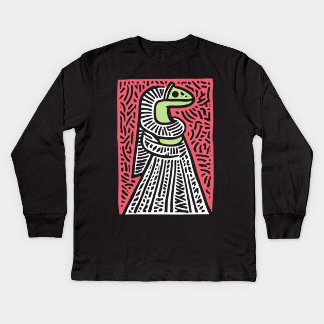 Serpent Bride | Lamia The Gorgon Queen Kids Long Sleeve T-Shirt by TuncGK