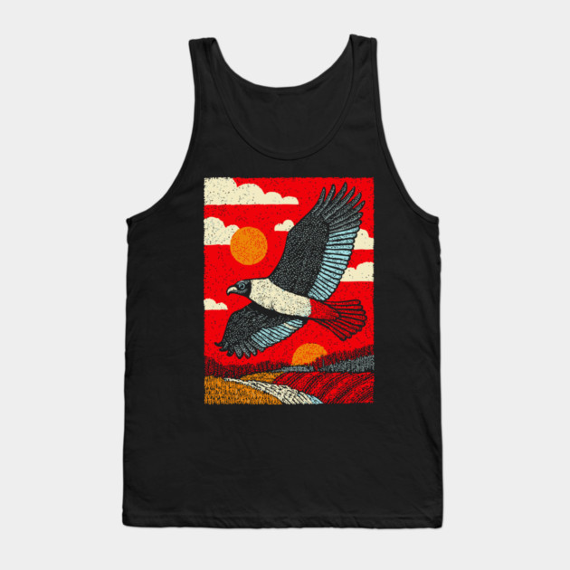 Soaring Vulture | Rustic Americana Landscape Tank Top by TuncGK