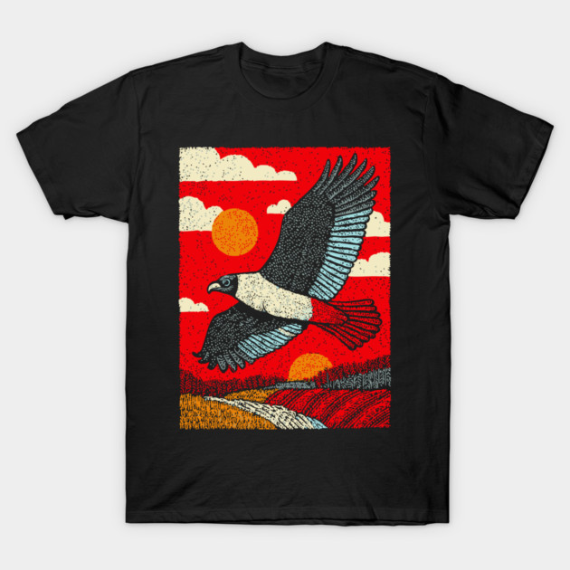 Soaring Vulture | Rustic Americana Landscape T-Shirt by TuncGK