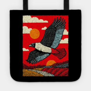 Soaring Vulture | Rustic Americana Landscape Tote