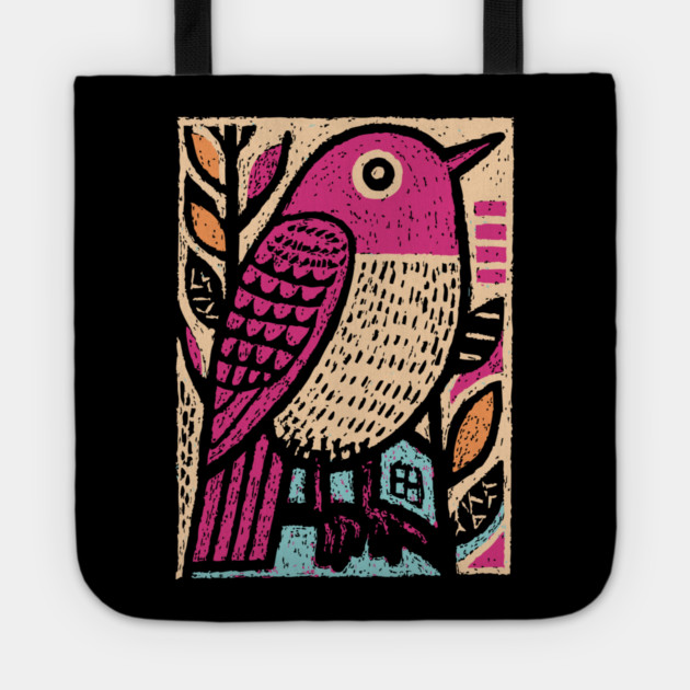 Abstract Sparrow | Modernist Bird Graphic Tote by TuncGK