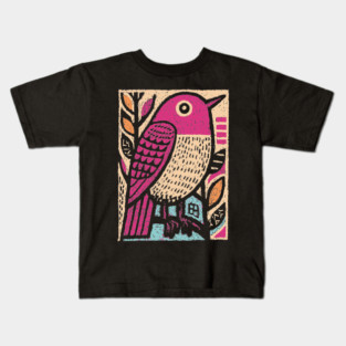 Abstract Sparrow | Modernist Bird Graphic Kids T-Shirt