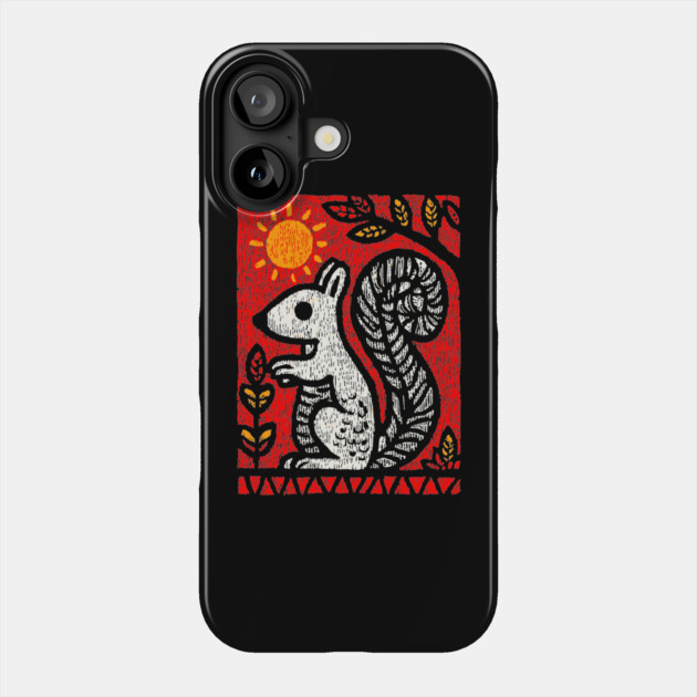 Folk Art Squirrel | Yggdrasil's Messenger Ratatoskr Phone Case by TuncGK