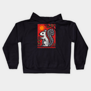 Folk Art Squirrel | Yggdrasil's Messenger Ratatoskr Kids Hoodie