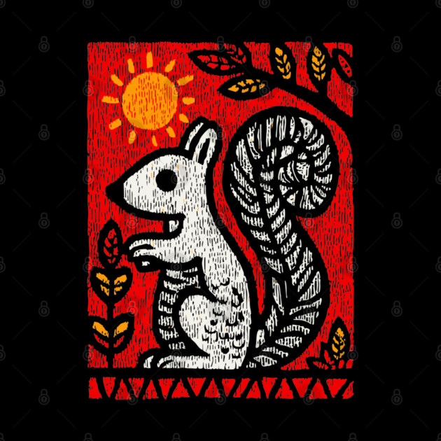 Folk Art Squirrel | Yggdrasil's Messenger Ratatoskr by TuncGK