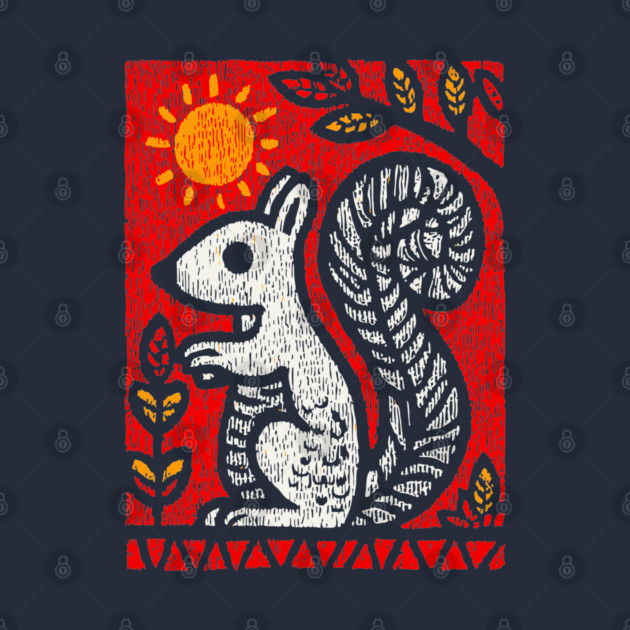 Folk Art Squirrel | Yggdrasil's Messenger Ratatoskr by TuncGK