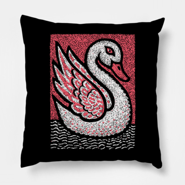 Elegant Swan | Aphrodite's Sacred Bird Pillow by TuncGK
